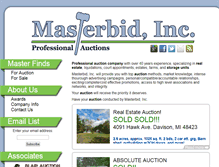 Tablet Screenshot of masterbidinc.com